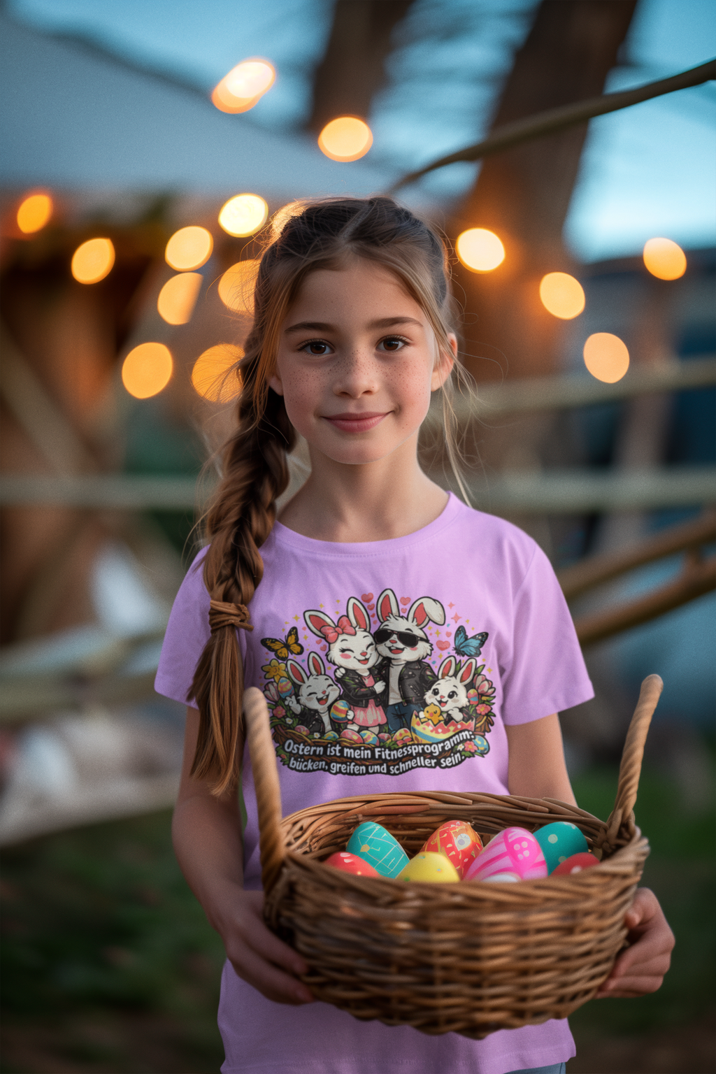 Ostern ist mein Fitnessprogramm Süßes Osterhasen Familien T-Shirt