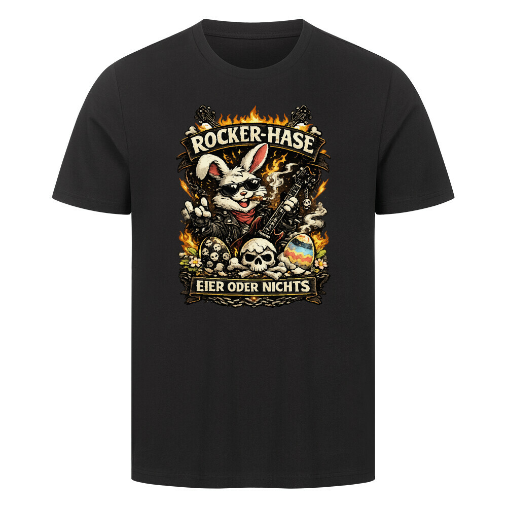 Rocker Hase „Eier oder Nichts“ Premium T-Shirt