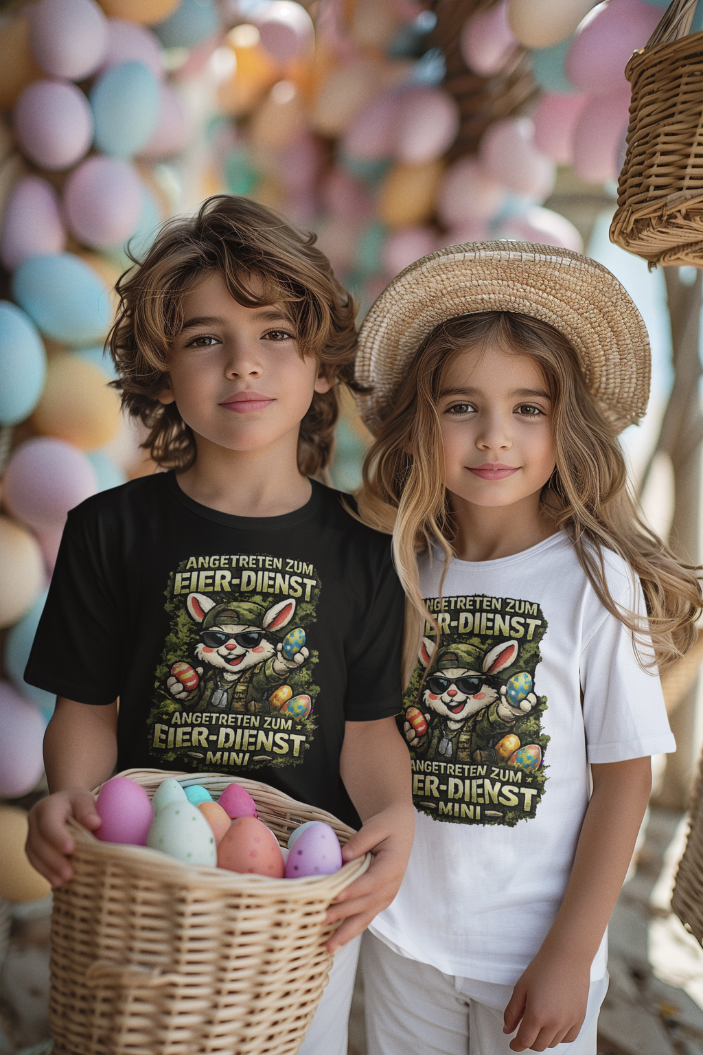 Angetreten zum Eier-Dienst Premium Kinder Shirt aus Bio-Baumwolle